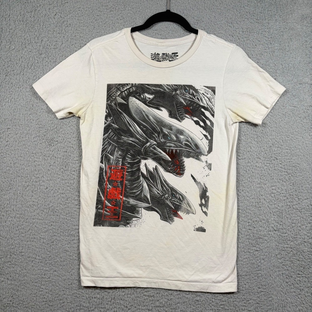 Vtg Yu Gi Oh T Shirt Blue Eyes White Dragon Legend Graphic Anime 1996 Size Small